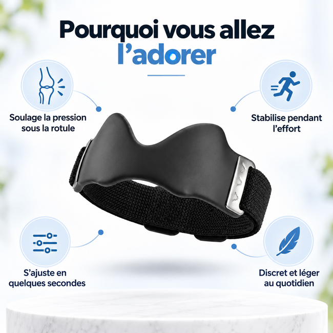 PATELIX™ – Sangle Rotulienne de Maintien & Compression Ciblée