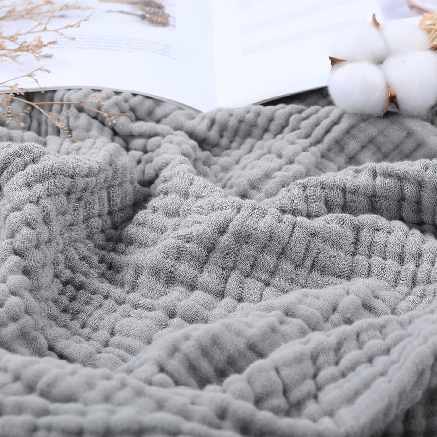 COTONIA™ – Plaid en Coton Doux Léger & Respirant