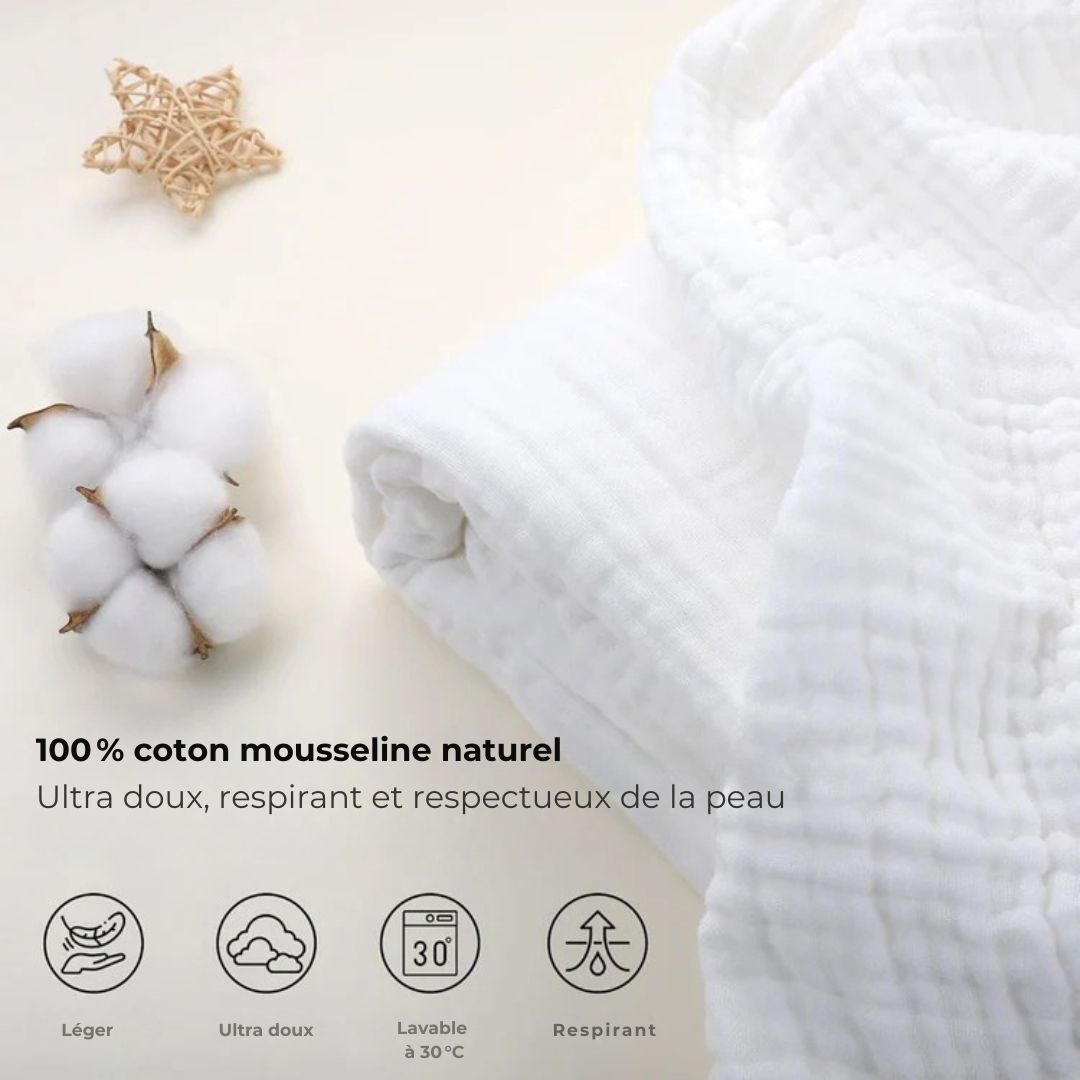 COTONIA™ – Plaid en Coton Doux Léger & Respirant