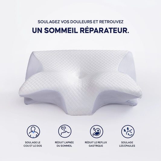 DORMILIA™ – Oreiller Ergonomique à Mémoire de Forme