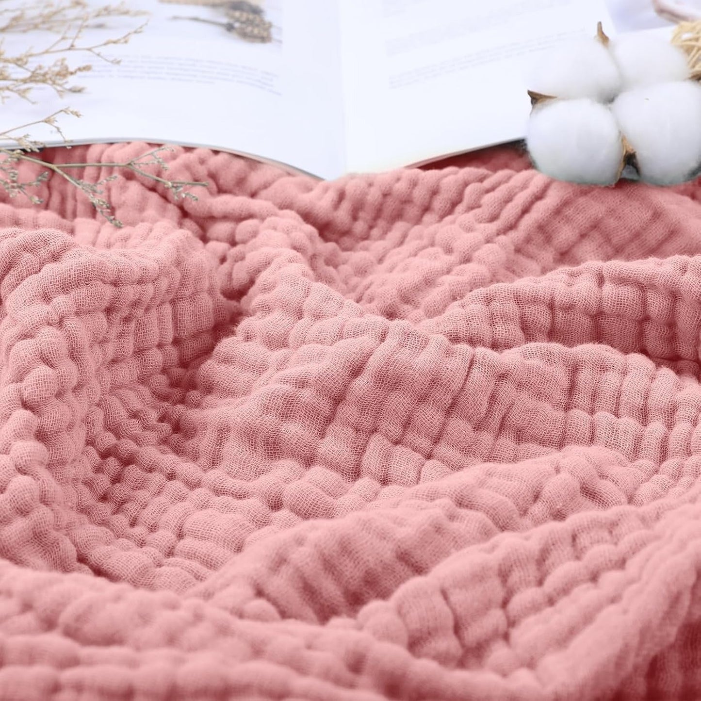 COTONIA™ – Plaid en Coton Doux Léger & Respirant
