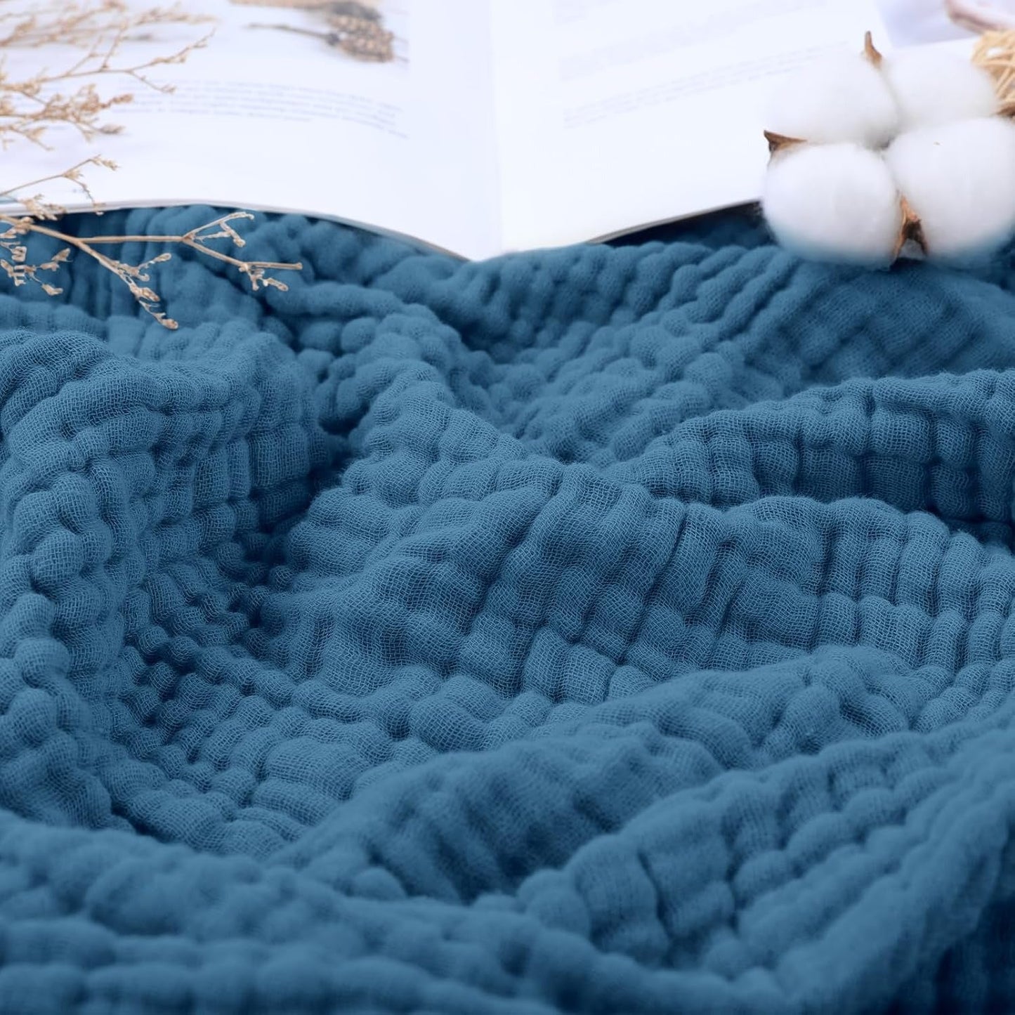 COTONIA™ – Plaid en Coton Doux Léger & Respirant