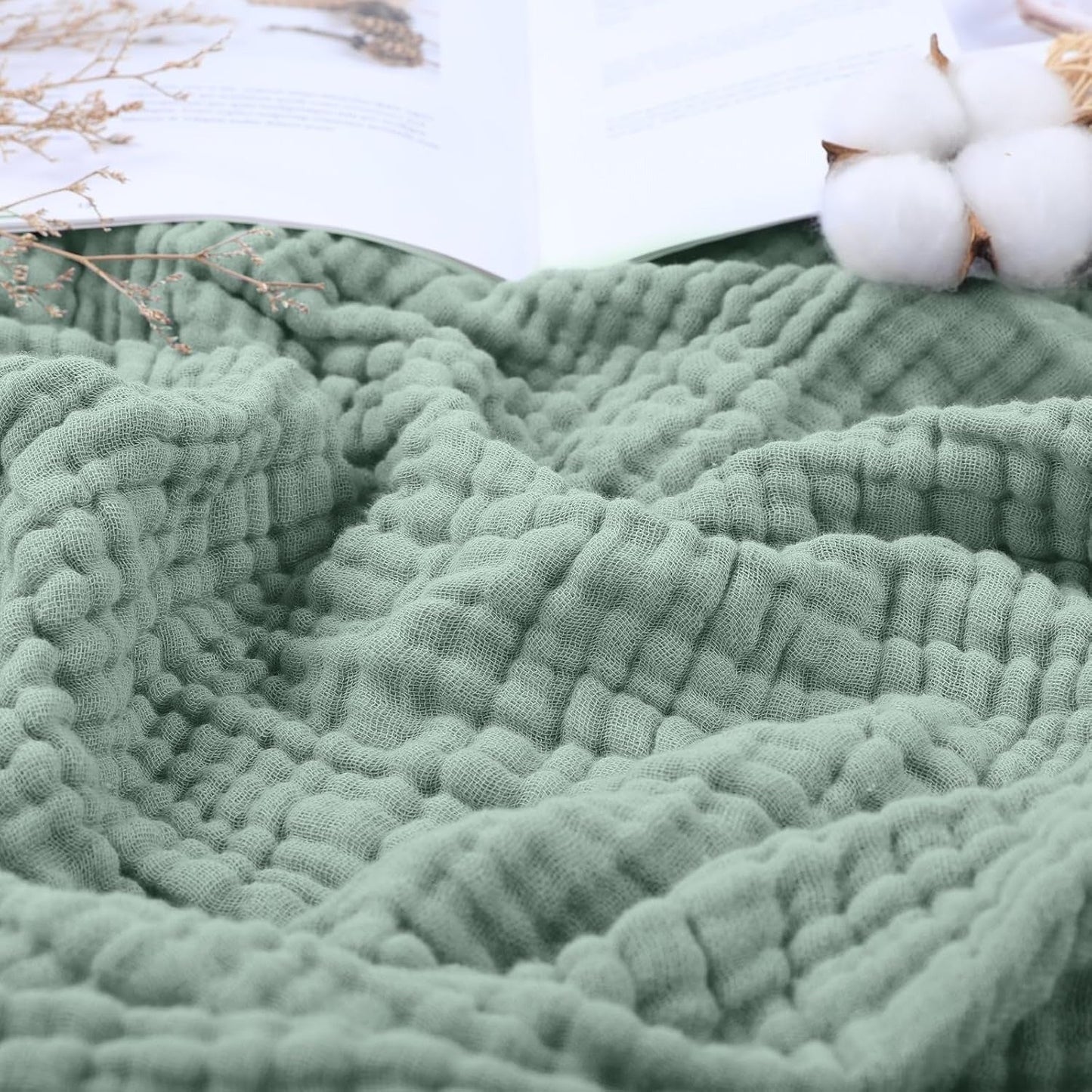 COTONIA™ – Plaid en Coton Doux Léger & Respirant