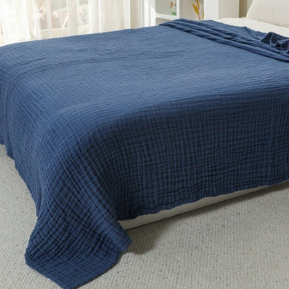 COTONIA™ – Plaid en Coton Doux Léger & Respirant