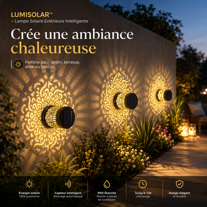 LUMISOLAR™ – Lampe Solaire Extérieure Intelligente
