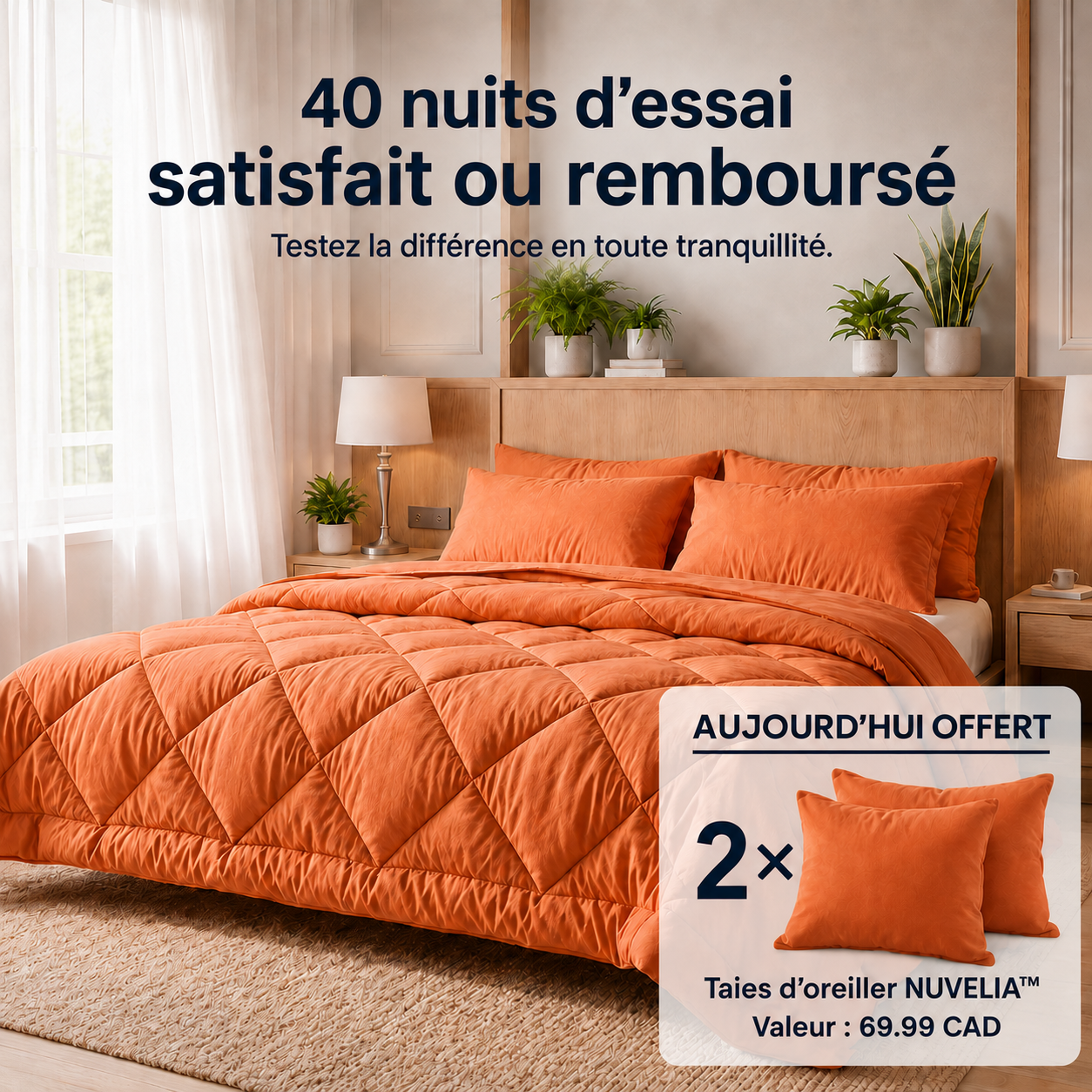 Couette 2-en-1 Douce, Respirante & Lavable – NUVELIA™