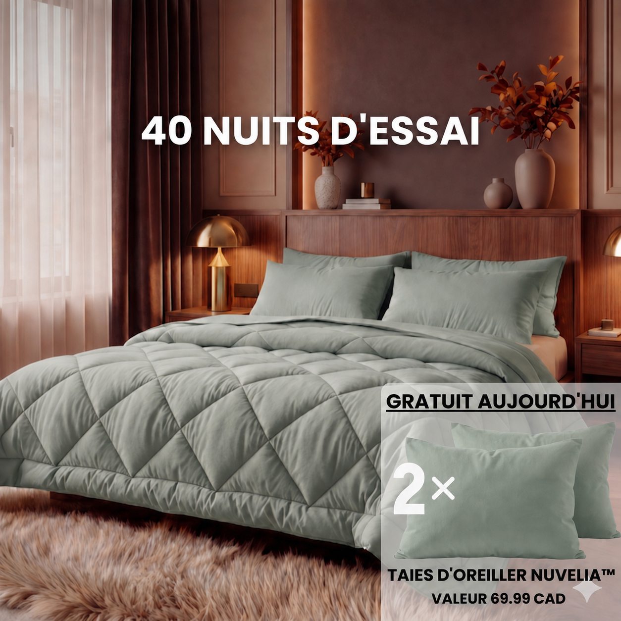 Couette 2-en-1 Douce, Respirante & Lavable – NUVELIA™
