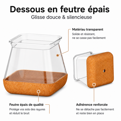 Glisséo™ – Patins Anti-Rayures & Anti-Bruit