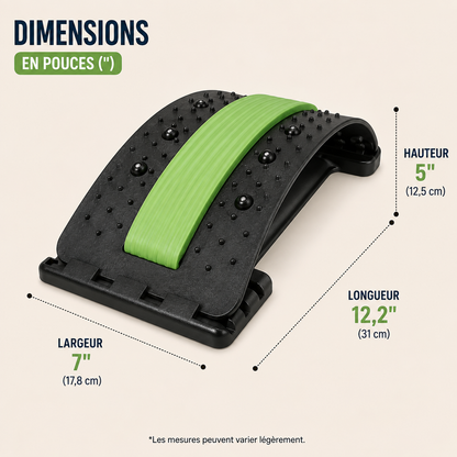 LUMBÉA™ – Civière Lombaire d’Étirement & Acupression 3-en-1