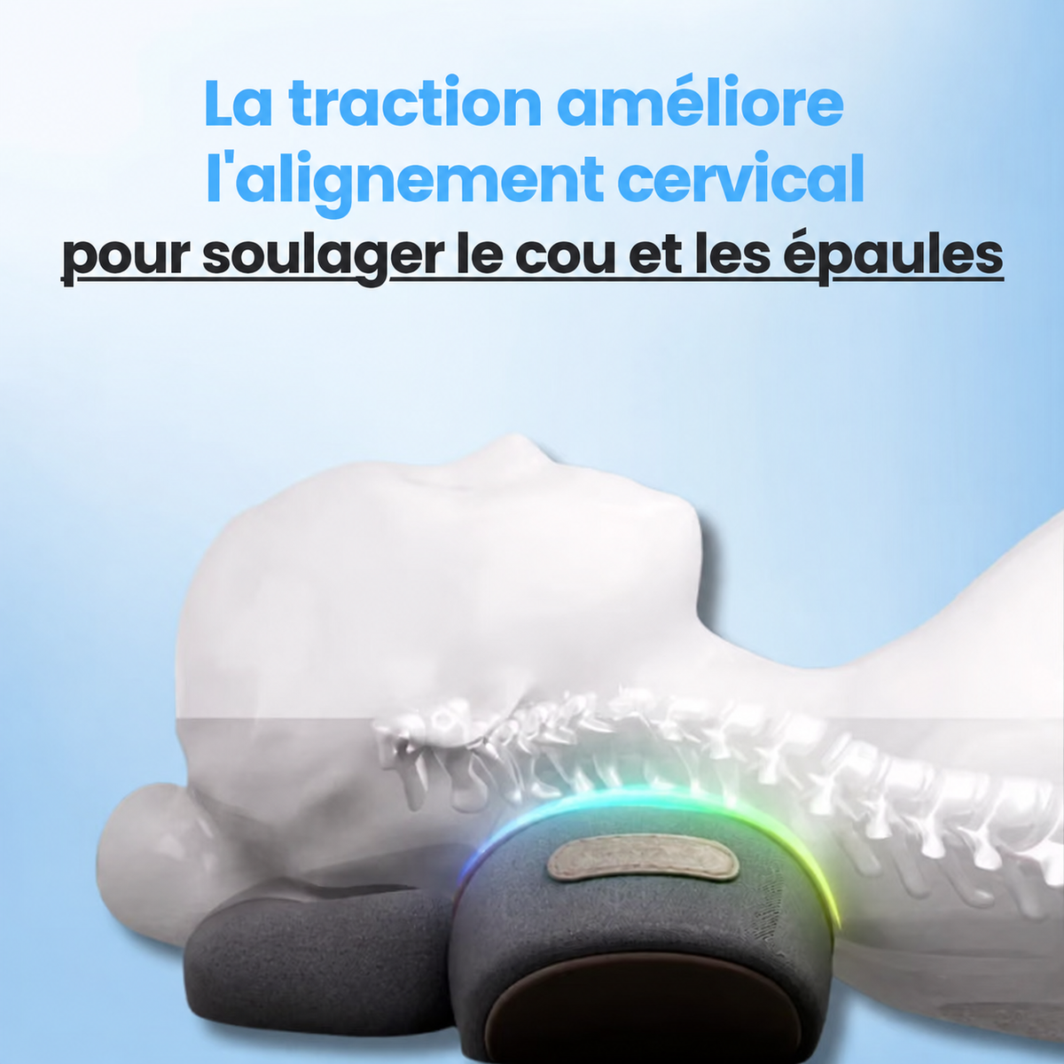 CERVEX™ – Masseur Cervical 3-en-1 Chaleur, Vibration & Étirement