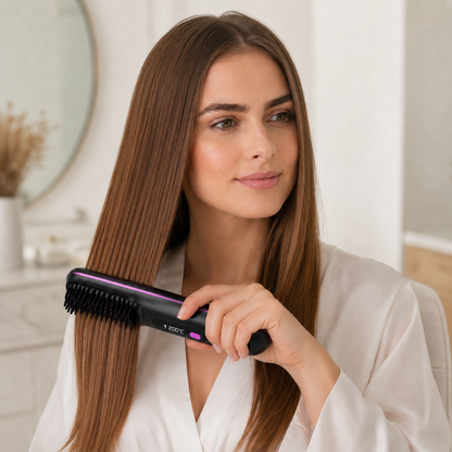 LISSÉA™ – Brosse Lissante & Bouclante Sans Fil ✨