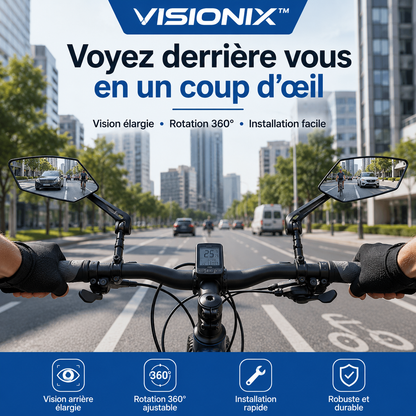 VISIONIX™ – Rétroviseurs de Vélo 360° (2 Pièces)