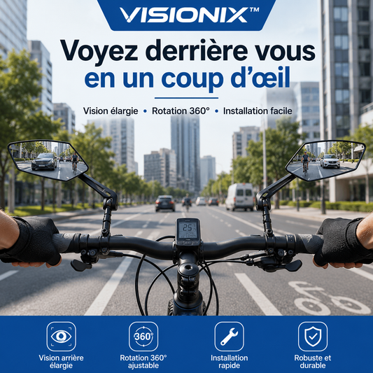 VISIONIX™ – Rétroviseurs de Vélo 360° (2 Pièces)