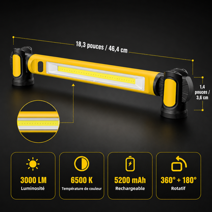 MAGLITEK™ – Lampe de Travail LED Magnétique Professionnelle