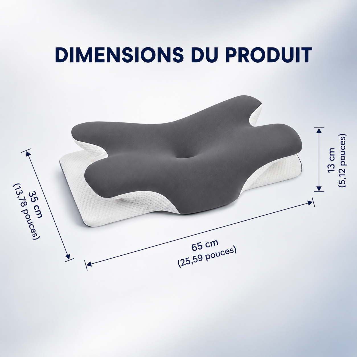 DORMILIA™ – Oreiller Ergonomique à Mémoire de Forme