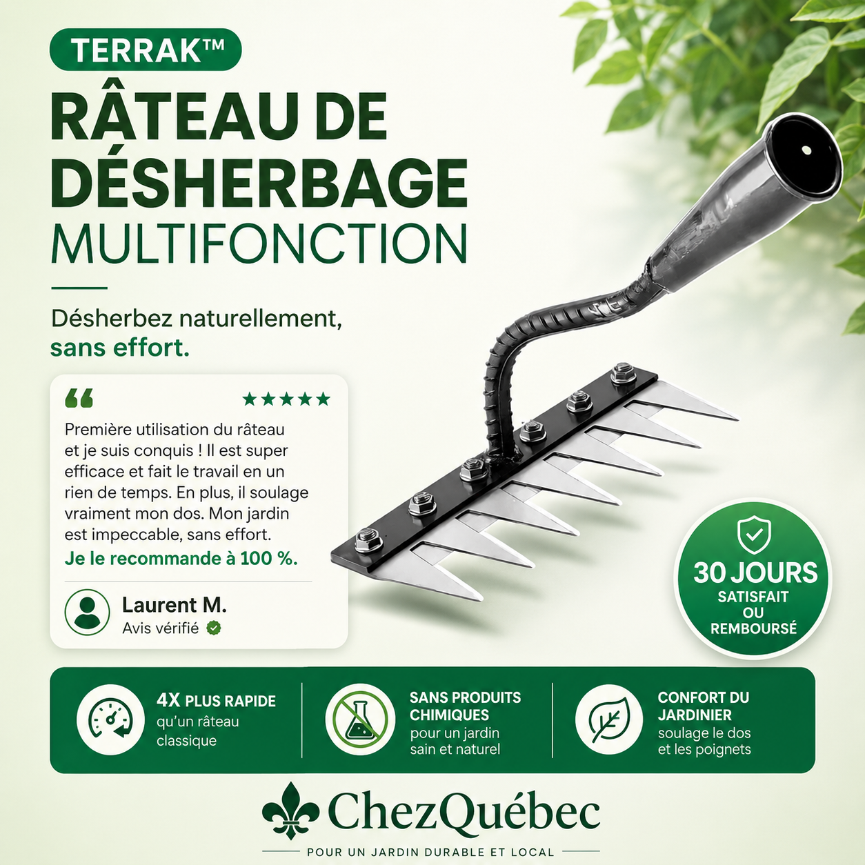 TERRAK™ – Râteau de Désherbage Multifonction 🌱