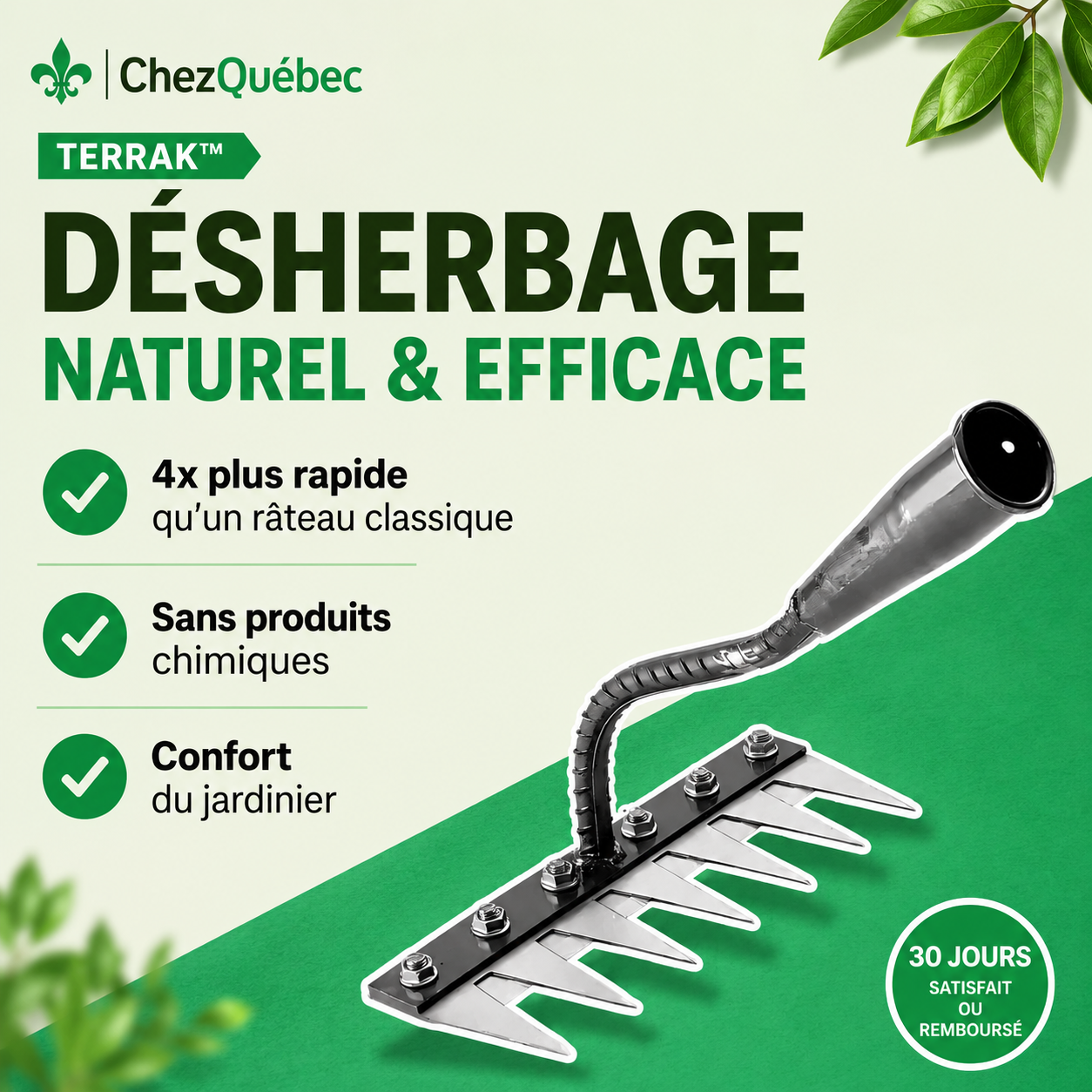 TERRAK™ – Râteau de Désherbage Multifonction 🌱