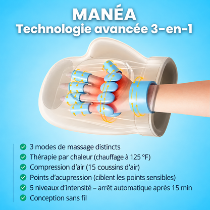 MANÉA™ – Masseur de Mains Chauffant à Compression