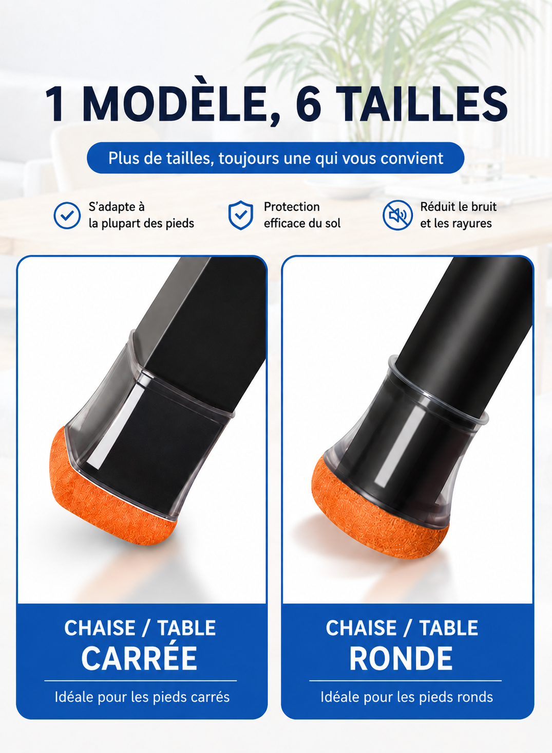 Glisséo™ – Patins Anti-Rayures & Anti-Bruit
