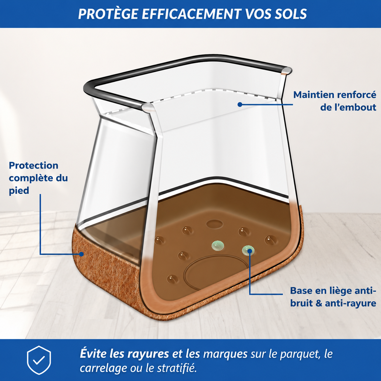Glisséo™ – Patins Anti-Rayures & Anti-Bruit