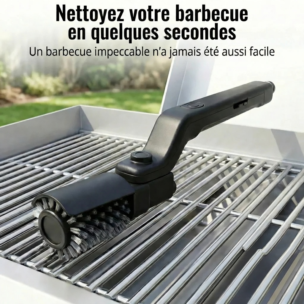 GRILLCLEAN PRO™ – Brosse Electrique Nettoyante Puissante pour Barbecue