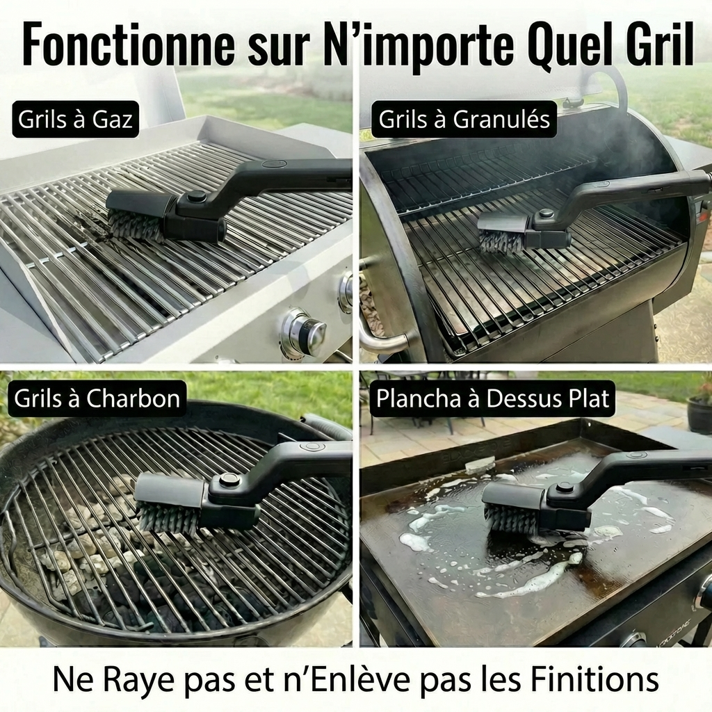GRILLCLEAN PRO™ – Brosse Electrique Nettoyante Puissante pour Barbecue