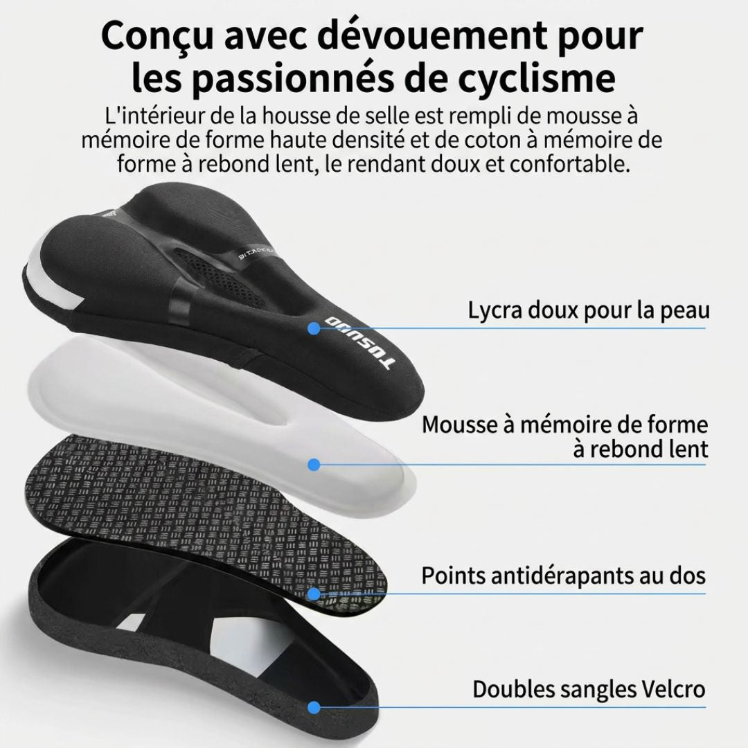 VÉLOCONFORT™ – Housse de Selle Ergonomique Anti-Douleur 🚲
