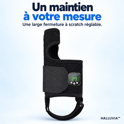 HALLUVIA – détail de la large fermeture à scratch