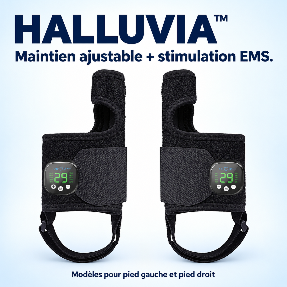 HALLUVIA – modèles pour pied gauche et pied droit