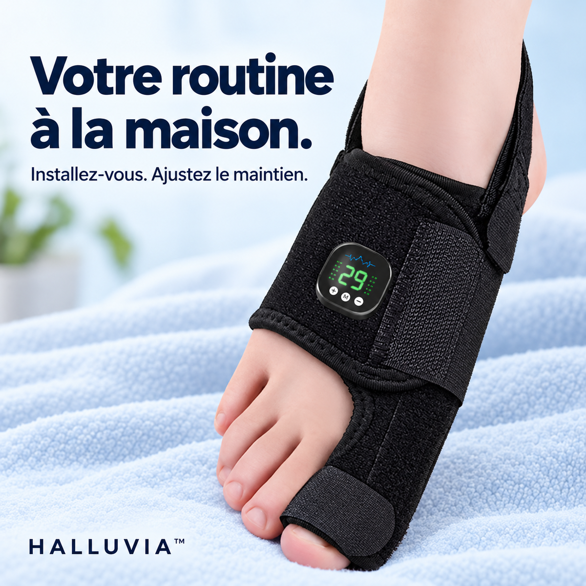 HALLUVIA – modèle fournisseur porté sur le pied