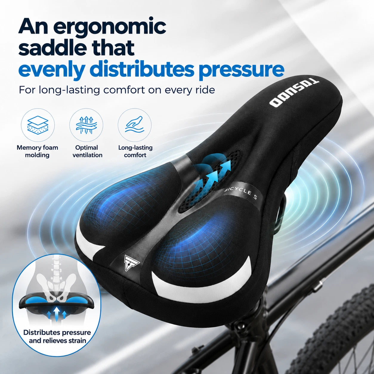 Ergonomic padding VÉLOCONFORT