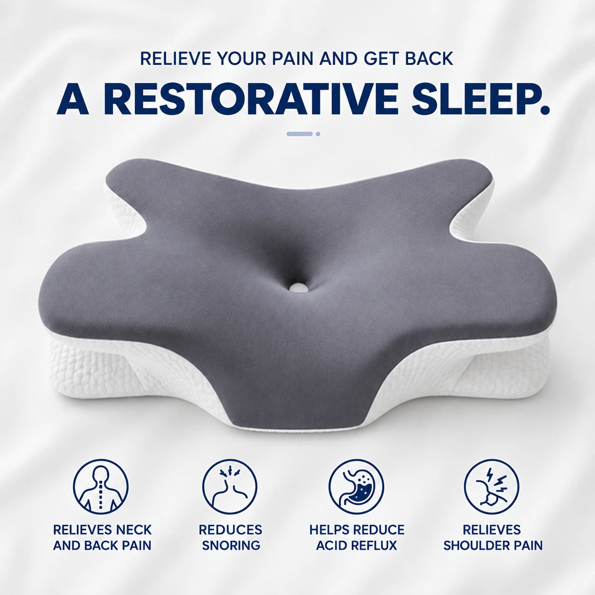 DORMILIA™ – Ergonomic Memory Foam Pillow