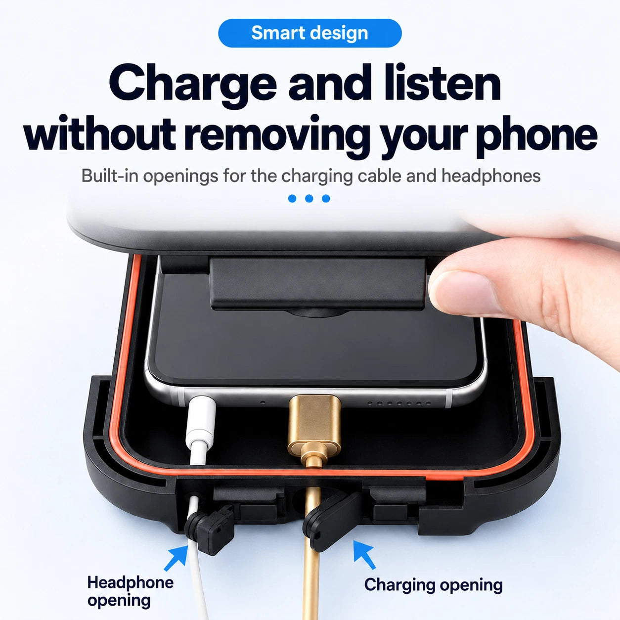 NAVIX phone mount with 360° rotation and charging