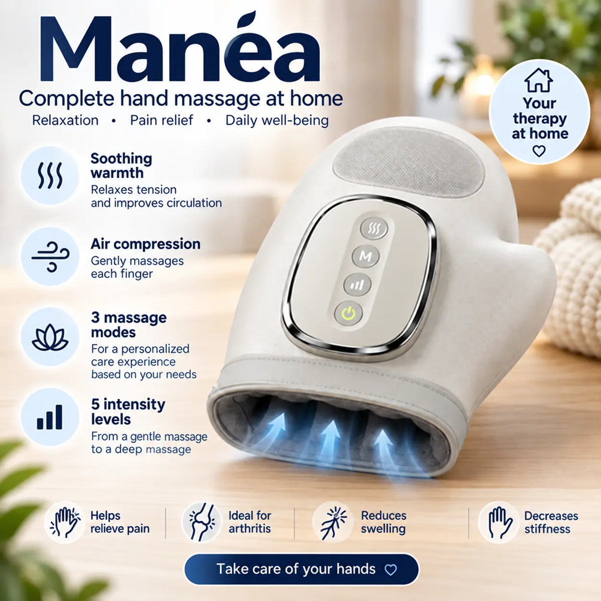 MANÉA™ – Heated Compression Hand Massager