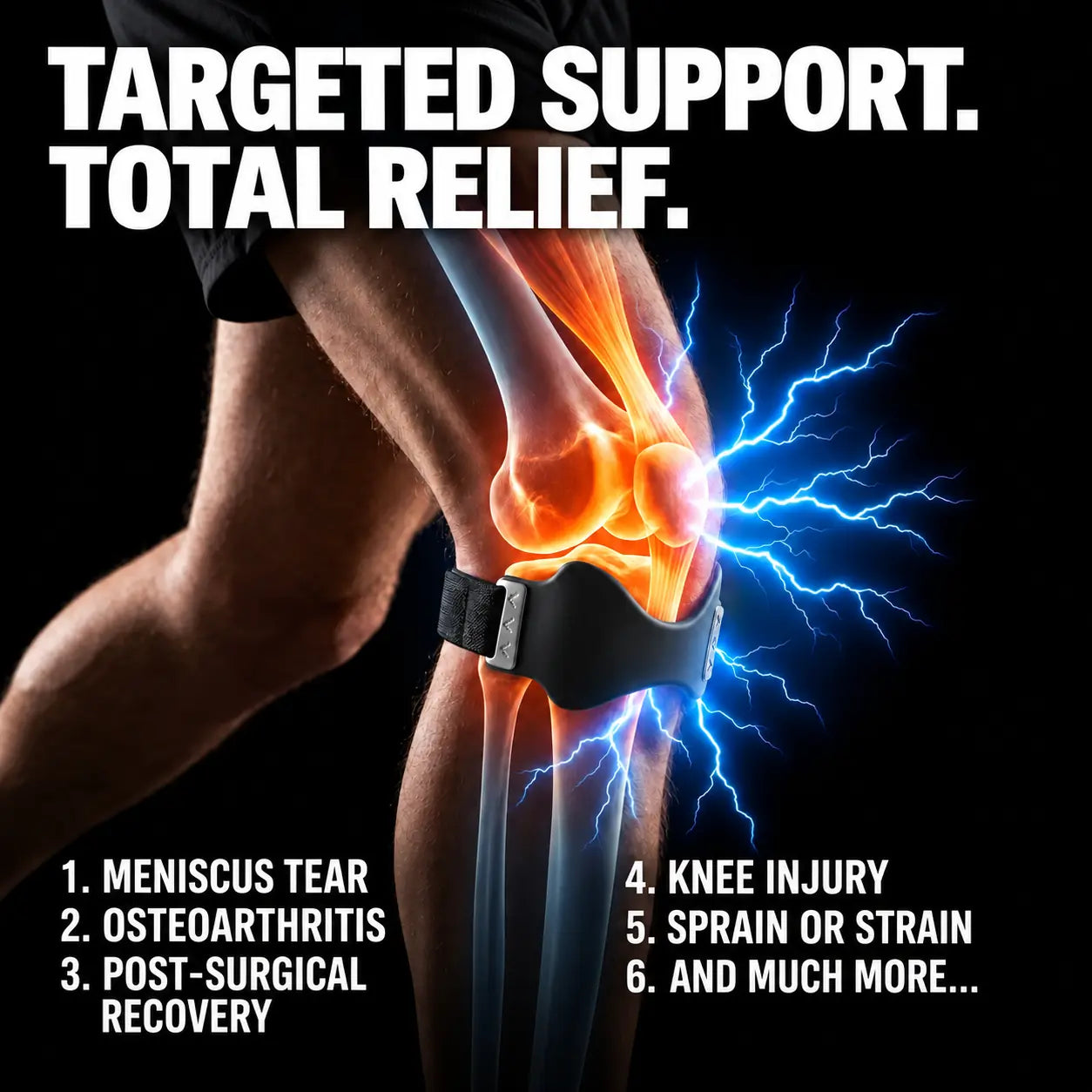 PATELIX compression below the kneecap