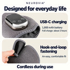 NEUROVIA™ — USB-C charging, 1,800 mAh battery and hook-and-loop fastening