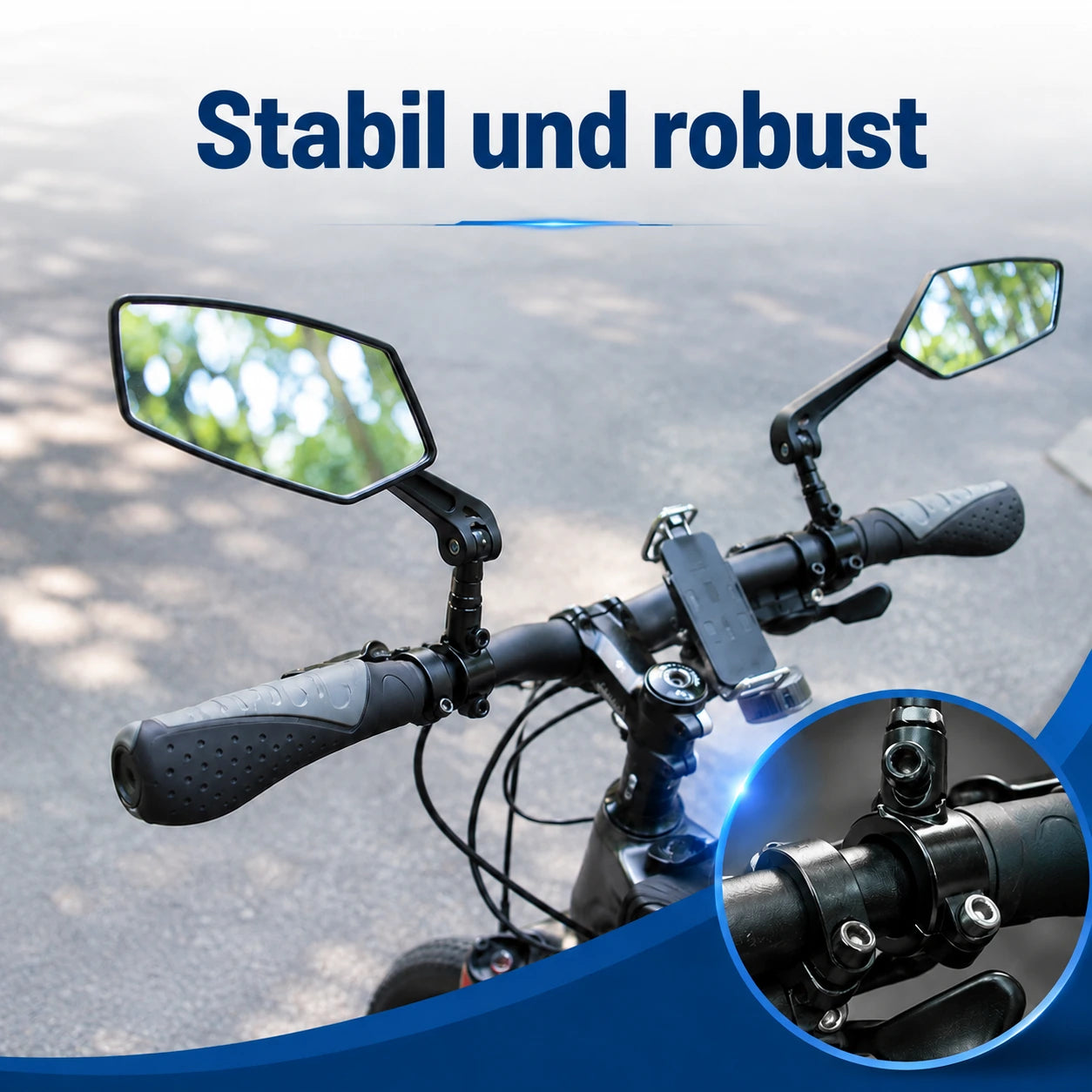 Montage der VISIONIX Spiegel am Fahrradlenker