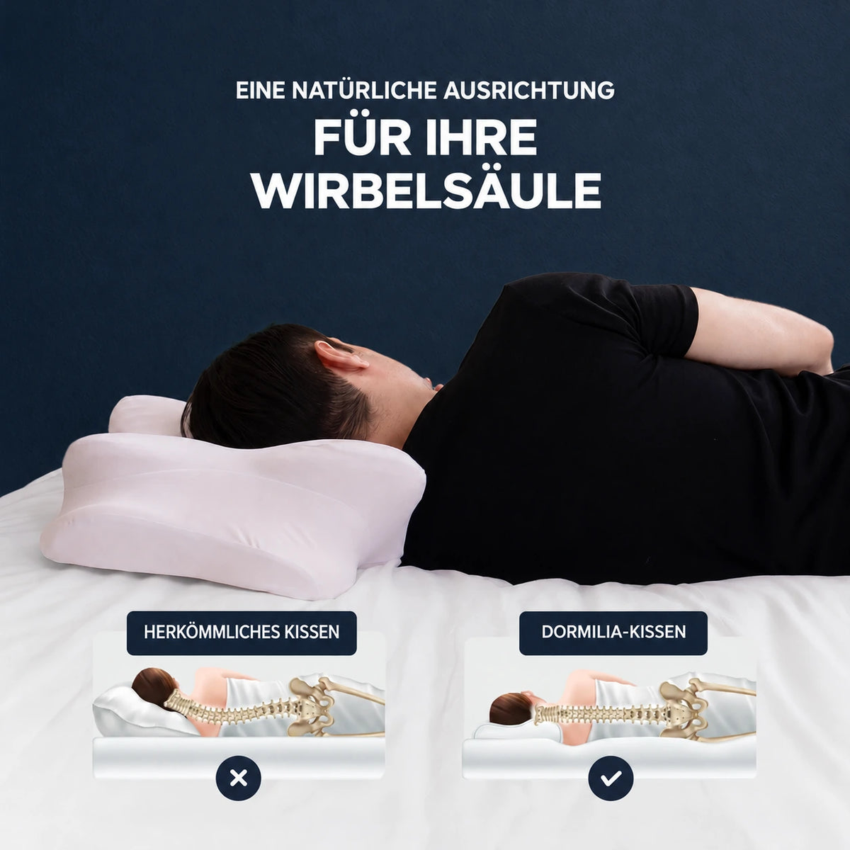 DORMILIA™ – Ergonomisches Memory-Schaum-Kissen