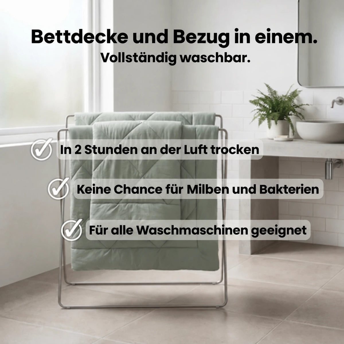 2-in-1-Bettdecke – weich, atmungsaktiv und waschbar – NUVELIA™