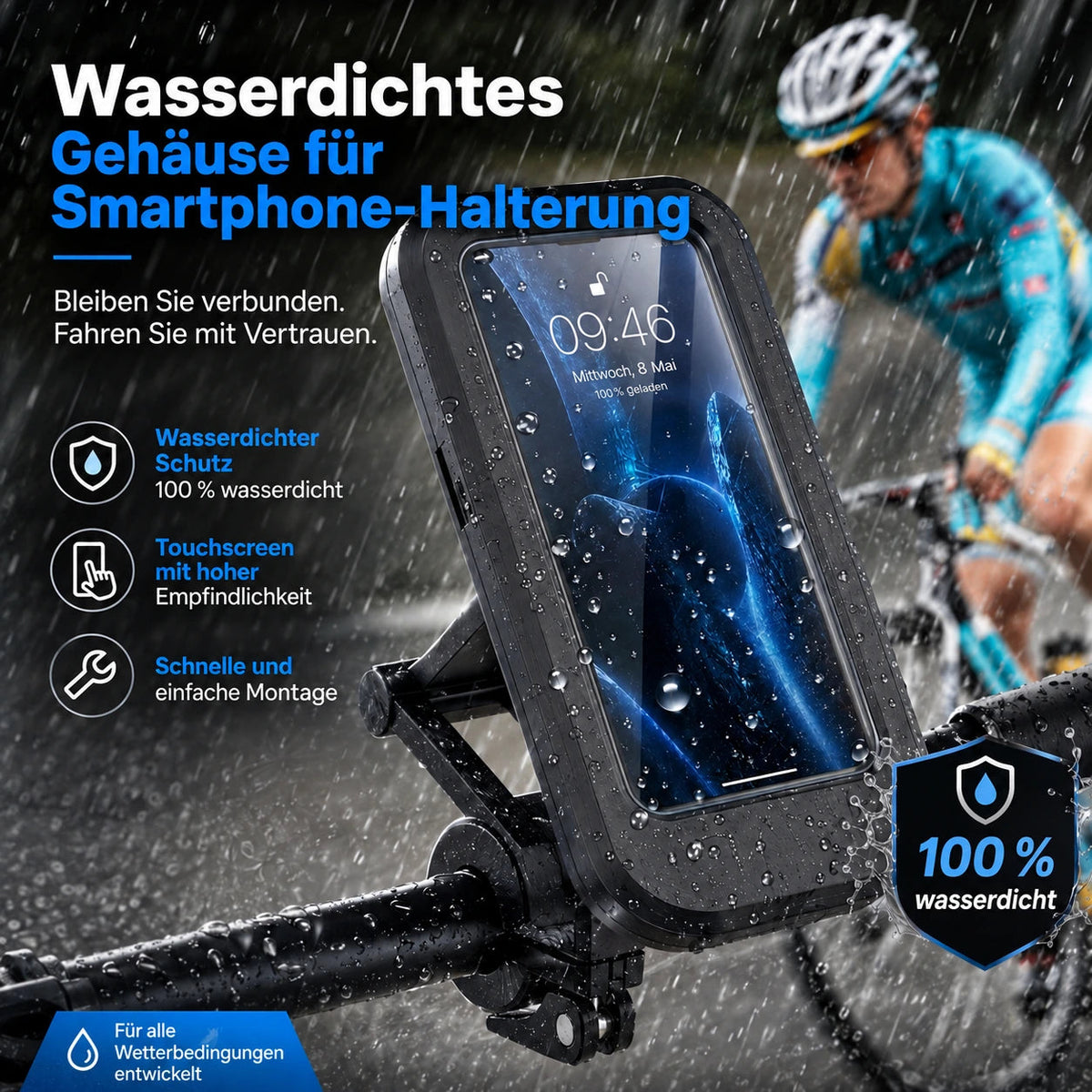 NAVIX™ – Stabile & verstellbare Smartphone-Halterung für das Fahrrad 📱🚲