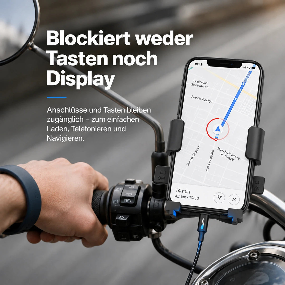 NAVIX™ – Stabile & verstellbare Smartphone-Halterung für das Fahrrad 📱🚲
