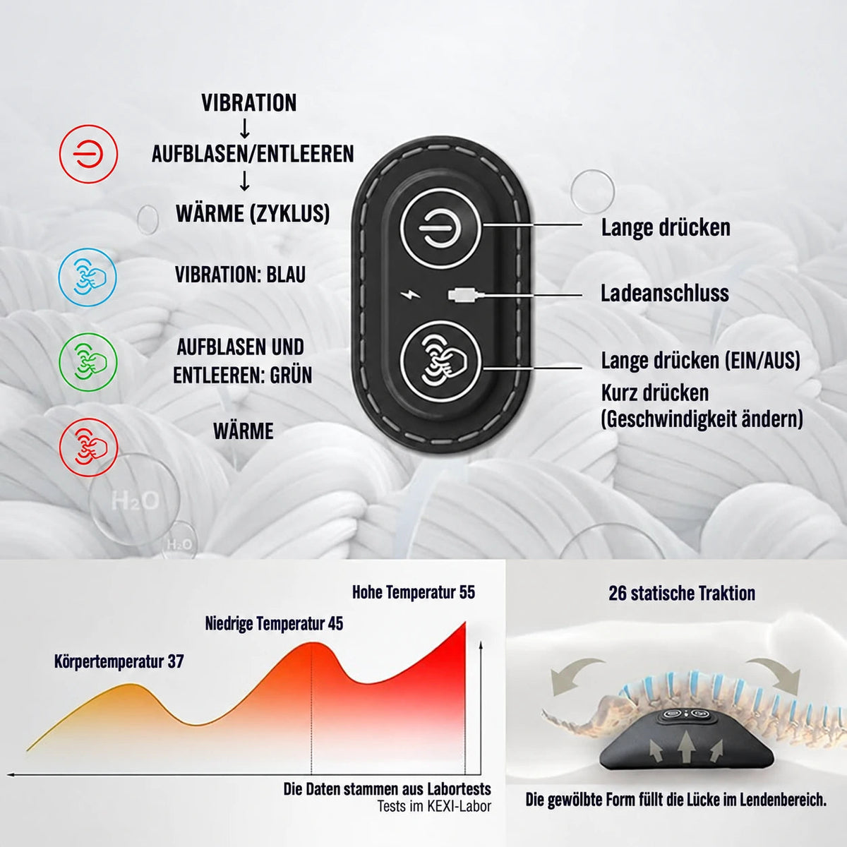 DORSÉA™ – 3-in-1 Dekompressions- & Lendenmassagegerät