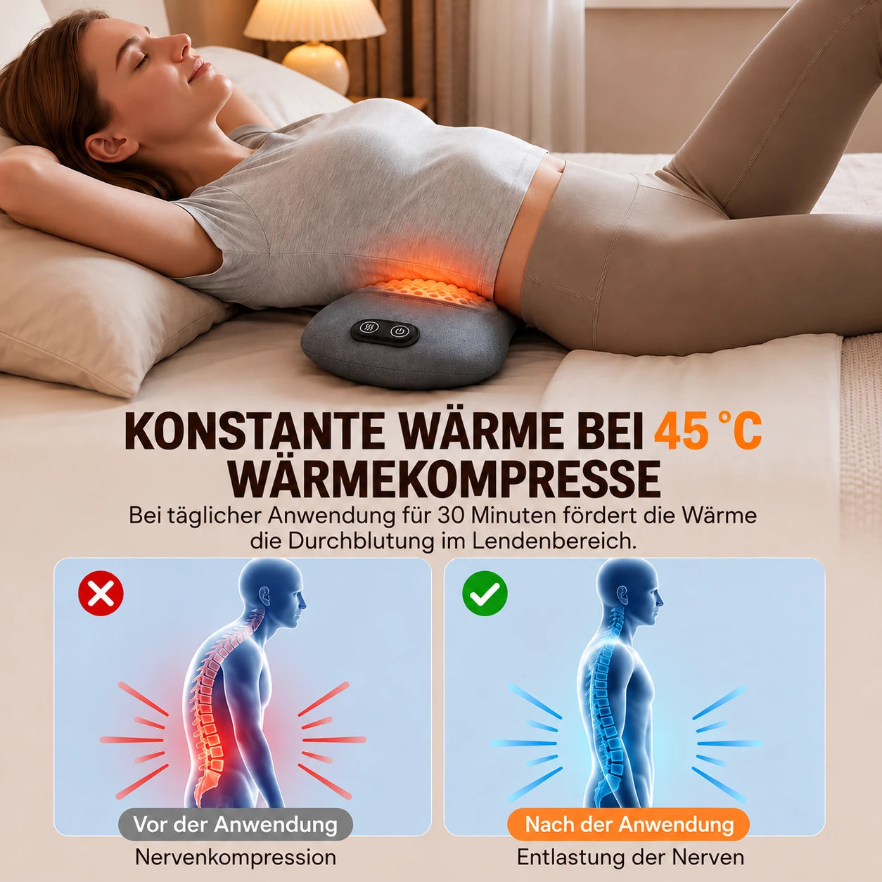 DORSÉA-Wärmefunktion für den Lendenbereich