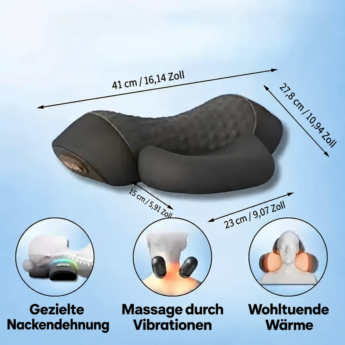 CERVEX™ – 3-in-1 Nackenmassagegerät mit Wärme, Vibration und Dehnung