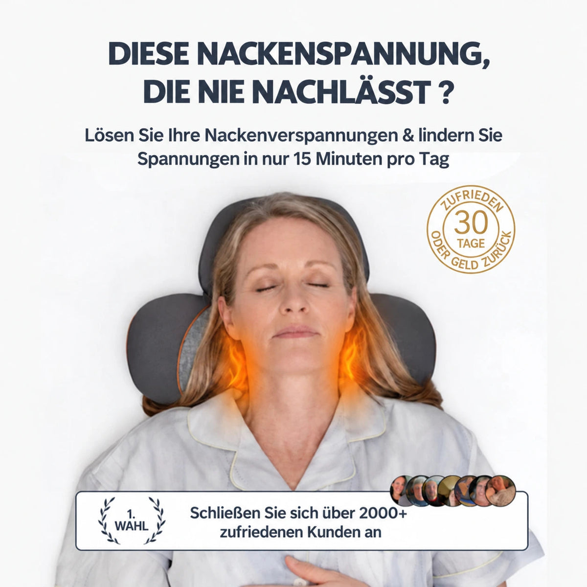 CERVEX™ – 3-in-1 Nackenmassagegerät mit Wärme, Vibration und Dehnung
