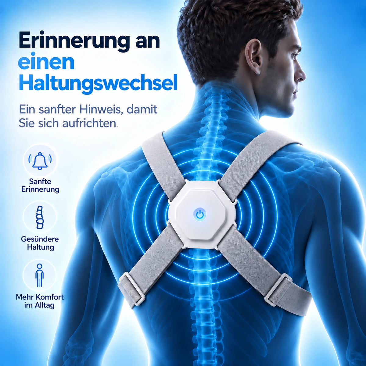 POSTÉO™ – Intelligenter Haltungskorrektor mit Vibrationsalarm