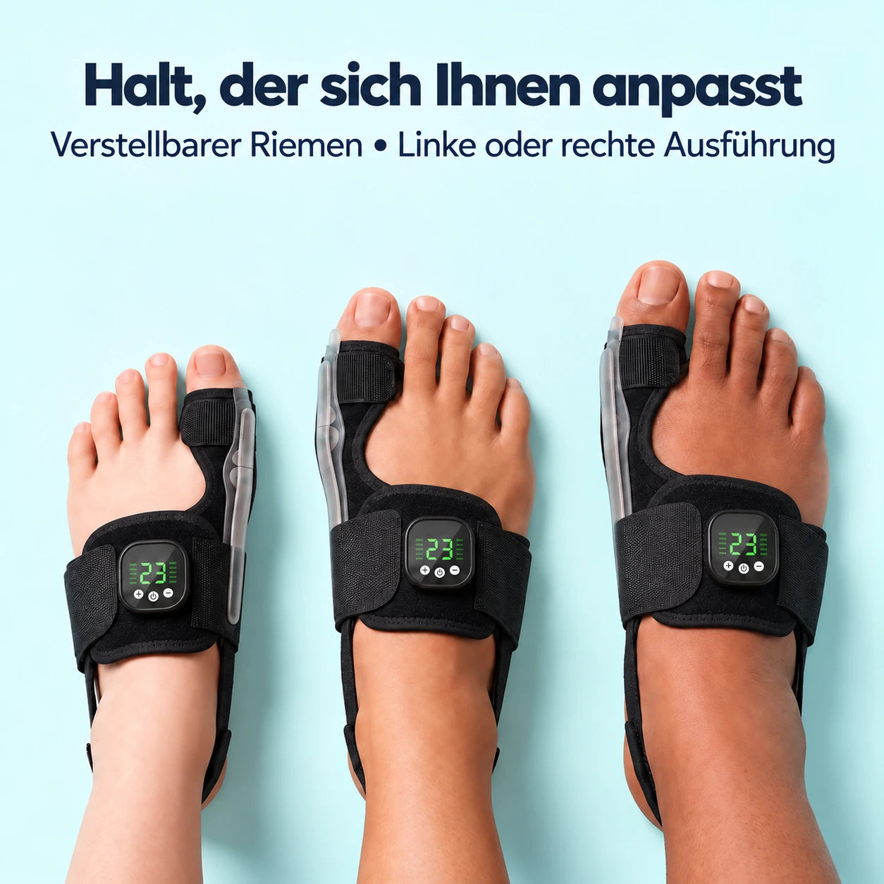 HALLUVIA – verstellbarer Halt, getragen von drei Füßen