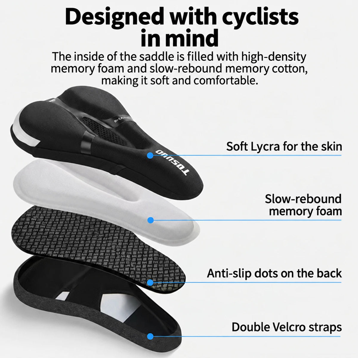 VÉLOCONFORT™ – Ergonomic Pain-Relief Bike Seat Cover 🚲