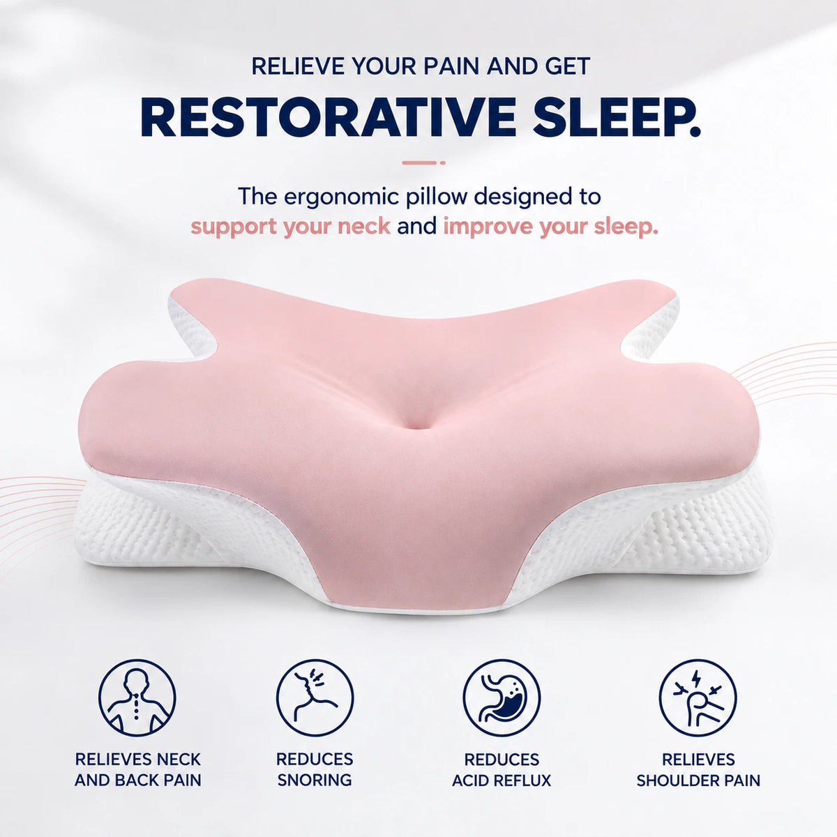 DORMILIA™ – Ergonomic Memory Foam Pillow