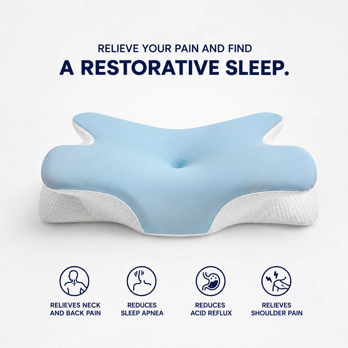 DORMILIA™ – Ergonomic Memory Foam Pillow
